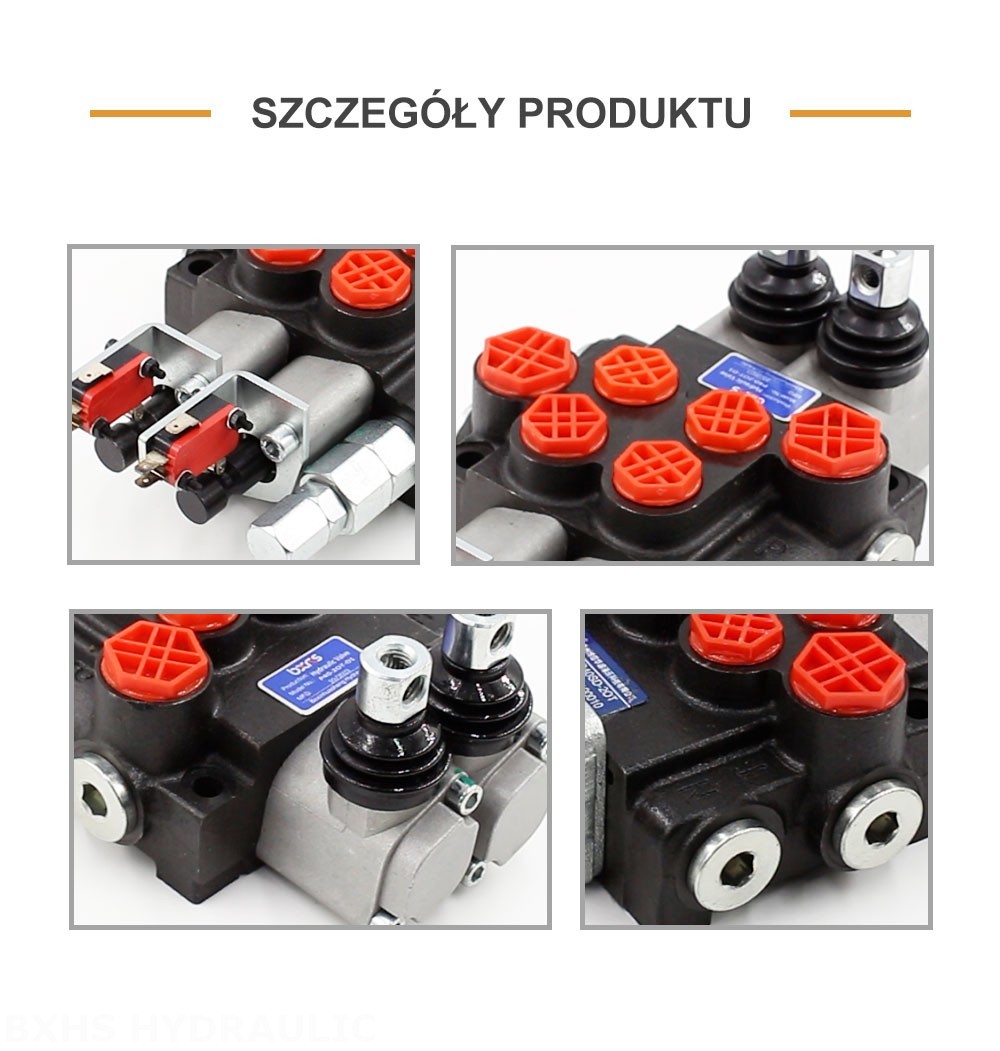 P40 Micro Switch Ręczna 2 Szpule Zawór kierunkowy monoblokowy